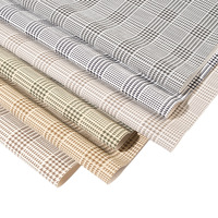 Tissu en cuir PU à motif pied-de-poule KEMERLIN, imperméable, résistant aux plis et à l'abrasion, pour bagages et canapés imprimés