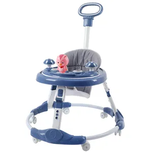 Easy to carry rolling baby walker with music
