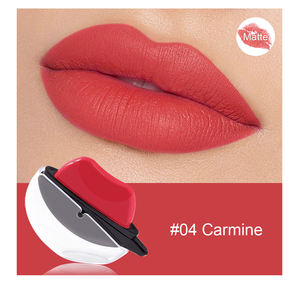 Lápiz labial mate de alta calidad Vegan Clean Ladies Cosmético Terciopelo en forma de labios Etiqueta privada Tinte labial - Product Image 3