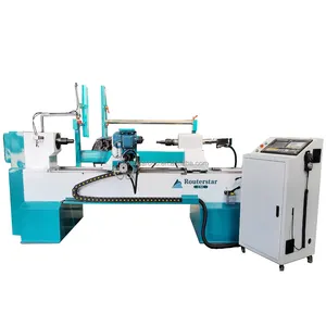 High speed Wood automatic turning lathe machine with auto loading bracket