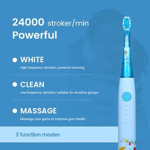 Spazzolino Elettrico Sonico per Bambini, 24000 Colpi/Min, <span class=keywords><strong>3</strong></span> Modalità, Portatile, Intelligente, a Batteria - Product Image 3
