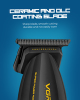 Tondeuse à cheveux professionnelle rechargeable VGR V-285 9000 tr/min en métal pour salon de coiffure, tondeuse à barbe pour hommes V-285T