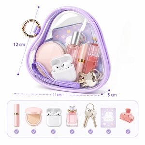 Bolsa <span class=keywords><strong>de</strong></span> cosméticos portátil reutilizable transparente <span class=keywords><strong>de</strong></span> PVC <span class=keywords><strong>en</strong></span> forma <span class=keywords><strong>de</strong></span> corazón grande personalizada con cremallera y anillo <span class=keywords><strong>de</strong></span> metal para <span class=keywords><strong>viajes</strong></span> o embalaje <span class=keywords><strong>de</strong></span> regalo - Product Image 2