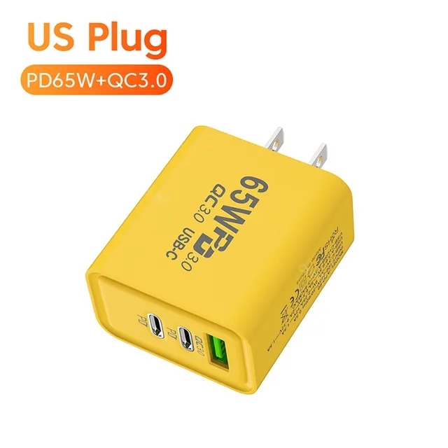 PD 65W Type C Charger Quick Charge 3.0 Power Adapter for iPhone 14 13 12 Samsung Xiaomi Huawei
