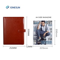 Carpeta de archivos de cuero Faxu, cartera, Compendio Padfolio con Bloc de notas A4, tarjeta y bolsillos para documentos, carpeta de anillas marrón con lazo para bolígrafo