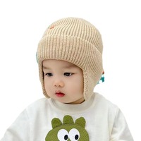 Chapeau en laine tricotée mignon et adorable en forme de dinosaure pour enfants, chapeau d'hiver chaud et extra-épais, coupe-vent et protège-oreilles pour garçons et filles