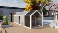 Maison préfabriquée de luxe de 20 pieds, maison mobile modulaire en conteneur, petite maison en A-frame, maison préfabriquée, maison en conteneur préfabriquée