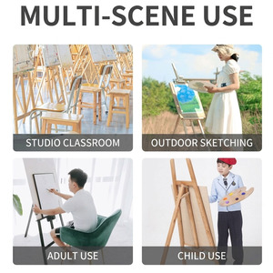<span class=keywords><strong>Chevalet</strong></span> en bois réglable pour l'école, vente en gros d'usine, support de peinture sur mesure, <span class=keywords><strong>chevalet</strong></span> de studio multifonctionnel pour fournitures de peinture - Product Image 5