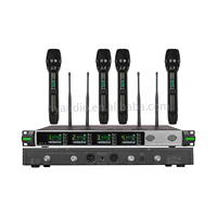 Système de microphone sans fil SL-840 à 4 canaux à tube électronique infrarouge UHF 490-960 MHz pour église, discours, scène, conférence