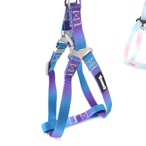 Harnais pour animaux de compagnie avec motif triangulaire dégradé arc-en-ciel sur le devant et le dos, 1,5*30-45 cm - Product Image 2