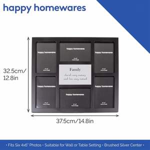 Marco <span class=keywords><strong>de</strong></span> Fotos Moderno Negro <span class=keywords><strong>con</strong></span> Múltiples Fotos y <span class=keywords><strong>Frases</strong></span> Familiares, <span class=keywords><strong>con</strong></span> la Frase 'Cosecha Cada Recuerdo' - Product Image 3