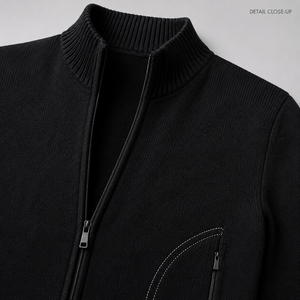 <span class=keywords><strong>Cardigan</strong></span> da Uomo in Lana 100% con Ricamo Personalizzato sul Davanti, Vestibilità <span class=keywords><strong>Slim</strong></span>, Collo Rovesciato, Motivo 3D, Moda Autunno Inverno - Product Image 6