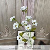 8 Köpfe Silber Lotus Künstliche Seidenblume Hochwertige Spritzguss Hochzeitstisch-Blumenarrangement Hochzeit Großhandel