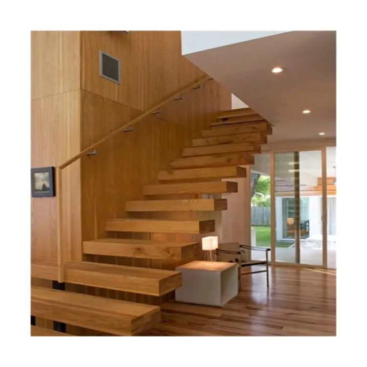 אוריינט בית רצפת אגוז גרמי מדרגות עץ נייד מדרגות צעדים מעלית צף עץ מדרגות
