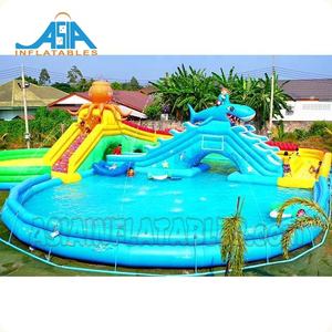 Glissières d'eau gonflables de poulpe Commercial avec piscine pour terrain de jeu extérieur - Product Image 4