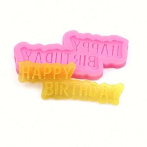 Moule à chocolat en forme de chiffre « Joyeux Anniversaire ». Moule en silicone pour dentelle sucrée, queue de sirène 3D en pâte à sucre OEM/ODM - Product Image 1