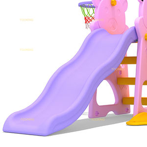 Duurzame Structuur Glijbaan Met Basketbal Hoepel Swing 5-In-1 Kinderen Spelen Klimmer Swing Play Set Extra Lange Glijbaan - Product Image 2