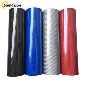 El Mejor Precio de <span class=keywords><strong>papel</strong></span> de decoración de coche de Venta caliente 152cm x 18m rollo <span class=keywords><strong>5d</strong></span> de fibra de <span class=keywords><strong>carbono</strong></span> vinilo de la etiqueta engomada del coche en color azul - Product Image 4