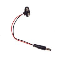 OEM/ODM Disponible T Type 9V Batterie Snap Câble de connecteur d'alimentation avec prise DC 2.1mm