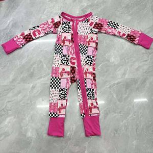 Kinderkleidung Großhandel Ropa De Niño Babykleidung Strampler mit Reißverschluss Weicher Baby-Bambus-Strampler Boutique Maßgeschneiderte Babykleidung - Product Image 6