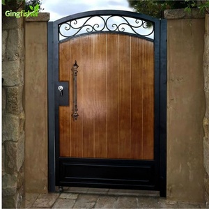 Sân sau sắt thiết kế cổng chính với thanh gỗ 6 feet thanh lịch hàng rào lưới mắt cáo & Cổng trang trí - Product Image 5