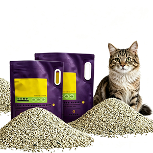 Litière pour chat en bentonite concassée 5 kg, hautement absorbante, agglomération rapide, faible poussière, écologique, contrôle des odeurs supplémentaire, particules durables - Product Image 1