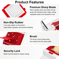 Keuken Multifunctionele Snelle Fruit En Groente Dicer Ui Wortel Aardappel Dicer Handleiding Kleine Accessoires Voedsel Chopper