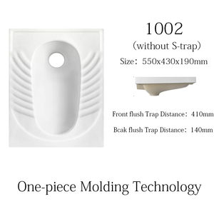โถสุขภัณฑ์แบบนั่งยอง เซรามิกคุณภาพสูง ระบบชำระล้างแบบ Wash Down - Product Image 3