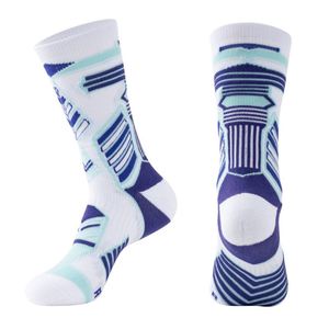 Chaussettes de basketball pratiques mi-mollet avec semelle en tissu éponge pour la course et le sport - Product Image 1