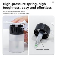 Bouteilles à pompe PP 60 ml pour nail art, livraison transfrontalière, avec bouchons verrouillables, conception anti-fuite, réutilisables pour l'eau nettoyante et l'acétone