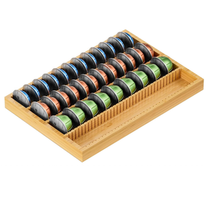 Organizador de Cápsulas de Café de Bambú de Alta Calidad, Inserto para Cajón o Encimera, Compatible con Cápsulas <span class=keywords><strong>Nespresso</strong></span> <span class=keywords><strong>Vertuo</strong></span> y Vertuoline - Product Image 1