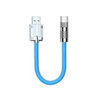 Nuevo Cable Corto Portátil TPE 2026 Popular con Carga Rápida Tipo C e Indicador Luminoso para iPhone 17 y Power Bank