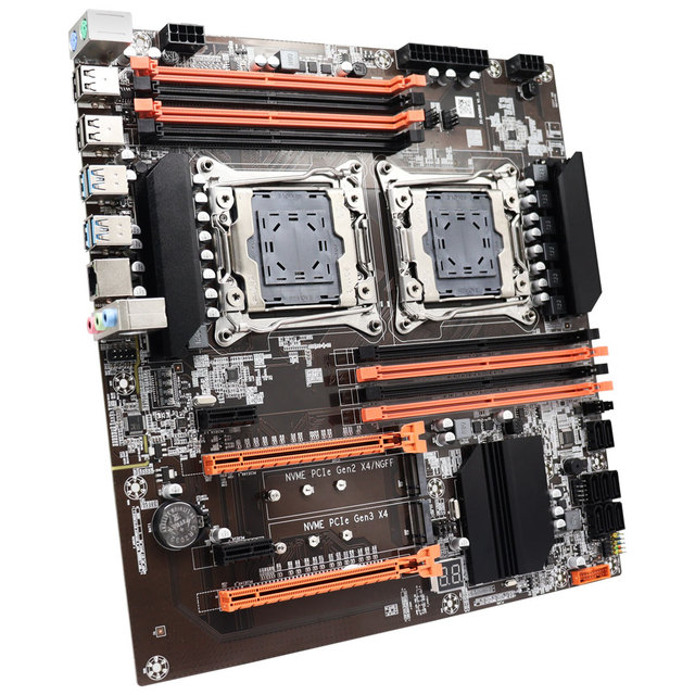New X99 Dual CPU Server Motherboard E-ATX Xeon Processor 2011-3 M.2 V3 USB3.0 SATA3 8 DIMM DDR4 High-Speed Data Transfer Support