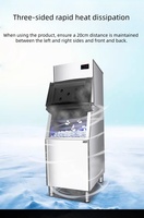 Machine à fabriquer des glaçons commerciaux en cristal de 45 kg à 700 livres |   Compresseur 220V Économe en énergie Haute productivité Hygiénique Transparent