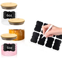 Un ensemble de bocaux de rangement en verre pour la cuisine à domicile avec couvercle en bambou scellé pour les épices R888