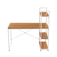 Bureau d'ordinateur moderne et économique en MDF pour la maison/le bureau Table PC simple avec étagère pour la chambre à coucher, le salon, l'école ou l'hôtel