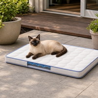 Matelas épais en silicone pour chat avec matelassage floral rafraîchissant et base antidérapante pour patio couvert, jardin et voyage