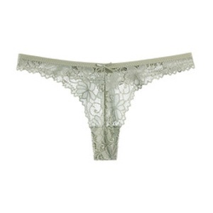 String sexy sans couture à taille basse réglable pour femmes, nouvelle lingerie avec décoration en nœud, culotte en dentelle en polyamide - Product Image 2