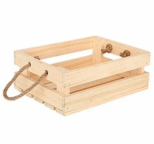 Nhà Sản Xuất Bán Hàng Trực Tiếp Màu Sắc Tự Nhiên Trang Trí Con Chó Hộp Đồ Chơi Bin Lưu Trữ Bằng Gỗ Hộp Thùng - Product Image 3