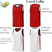 Camiseta de Baloncesto Reversible para Jóvenes, Cuello en V, Absorbe la Humedad, Camiseta de Práctica Unisex, Ropa Deportiva Infantil