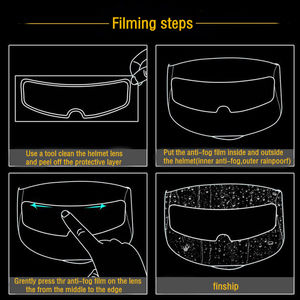 ユニバーサルモーターサイクルヘルメット防曇パッチバイザーレンズヘルメットレンズ雨に対する保護フィルムUVモーターサイクルアクセサリー - Product Image 6