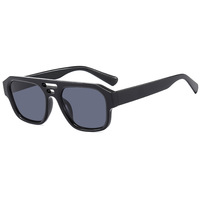 Lunettes de soleil carrées rétro classiques UNOC 2024 pour hommes, lunettes de soleil surdimensionnées de luxe en plastique, logo personnalisé, marque de créateur, montures tendance, matériau PC