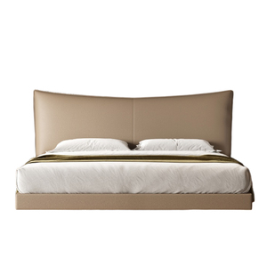 Letto Matrimoniale <span class=keywords><strong>King</strong></span>-<span class=keywords><strong>Size</strong></span> Moderno in Stile Europeo, Morbido e Confortevole, Rivestito in Vera Pelle, con Funzione Contenitore - Product Image 1