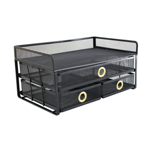 Organizzatore da <span class=keywords><strong>Scrivania</strong></span> in Rete Metallica Nera <span class=keywords><strong>per</strong></span> Ufficio e Casa, <span class=keywords><strong>Portadocumenti</strong></span> e Portapenne - Product Image 5