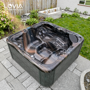 China Us Balboa Spa Tub Factory Bañera de hidromasaje al aire libre <span class=keywords><strong>Jacuzzi</strong></span> Balboa 5 personas Bañera de hidromasaje <span class=keywords><strong>con</strong></span> 2 <span class=keywords><strong>tumbonas</strong></span> - Product Image 1