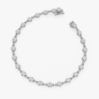 Pulsera de Oro Laminado de 14k con Moissanita VVS GRA Certificada, Corte Brillante, Engaste en Bisel, Cierre Entrelazado, Unisex, de Moda, Venta al por Mayor