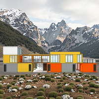 Maison modulaire créative en conteneur, hall d'exposition commercial, villa en tôle ondulée sandwich, maison d'hôtes, lieu de sport