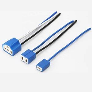 ユニバーサルカーLEDバルブターンシグナルランプホルダープラグワイヤーハーネスアダプターセラミックPBT絶縁錫メッキ銅導体12V H1 - Product Image 4