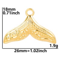 Charme de queue de poisson étanche titane acier PVD plaqué accessoires colorés bijoux à bricoler soi-même faire collier Bracelet boucles d'oreilles pendentif