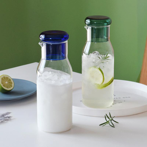 Jarra de Agua de Vidrio Personalizada al por Mayor, Juego de Jarras para Mesa de Noche, Apta para Lavavajillas y Portátil para Bebidas, Uso Doméstico - Product Image 5